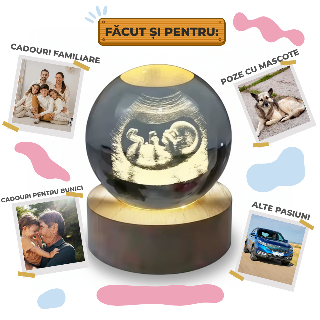 Sferă personalizată cu fotografia ta